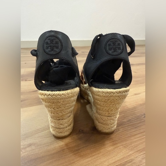 Tory Burch Womens Elisa Leopard Espadrilles Wedges - Picture 2 of 7